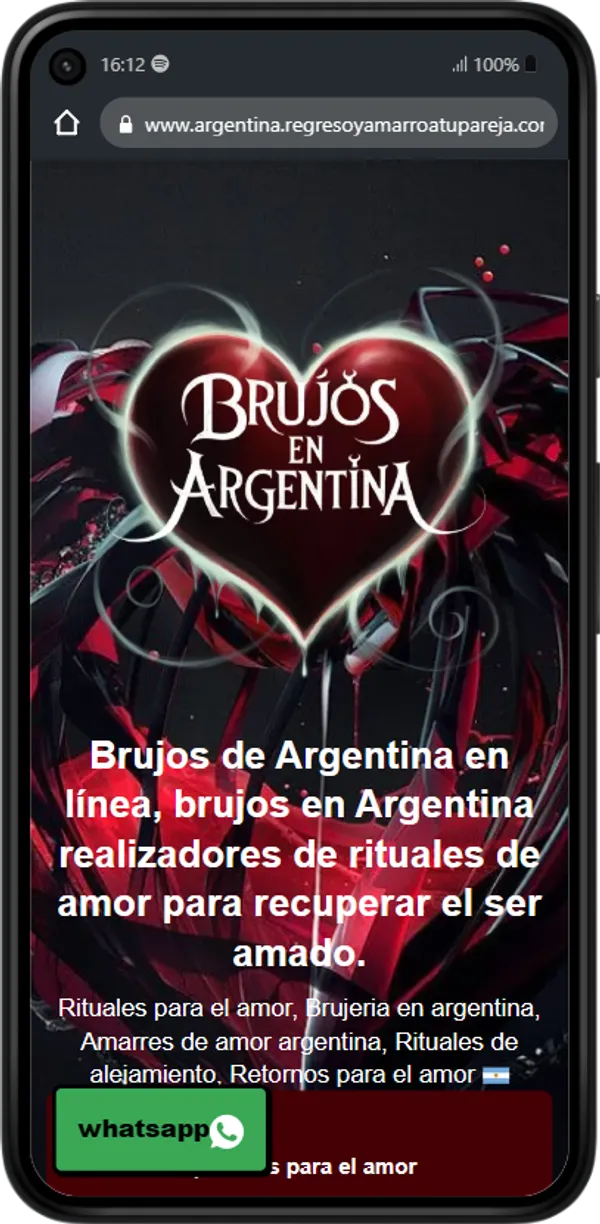 P&aacute;gina de amarres en Argentina