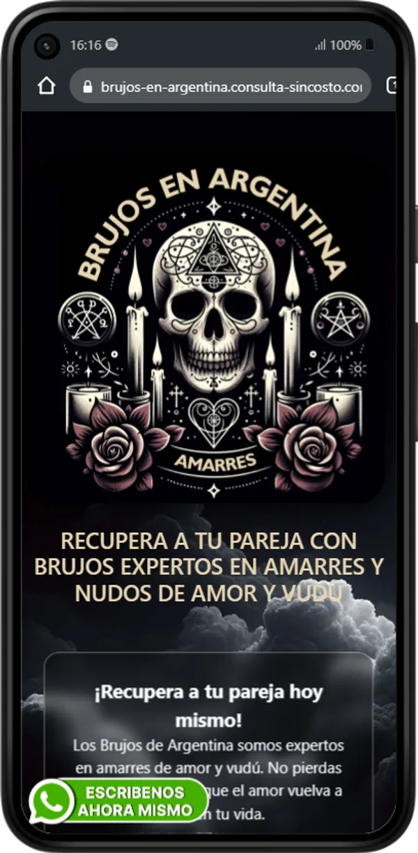 Landing page para brujos